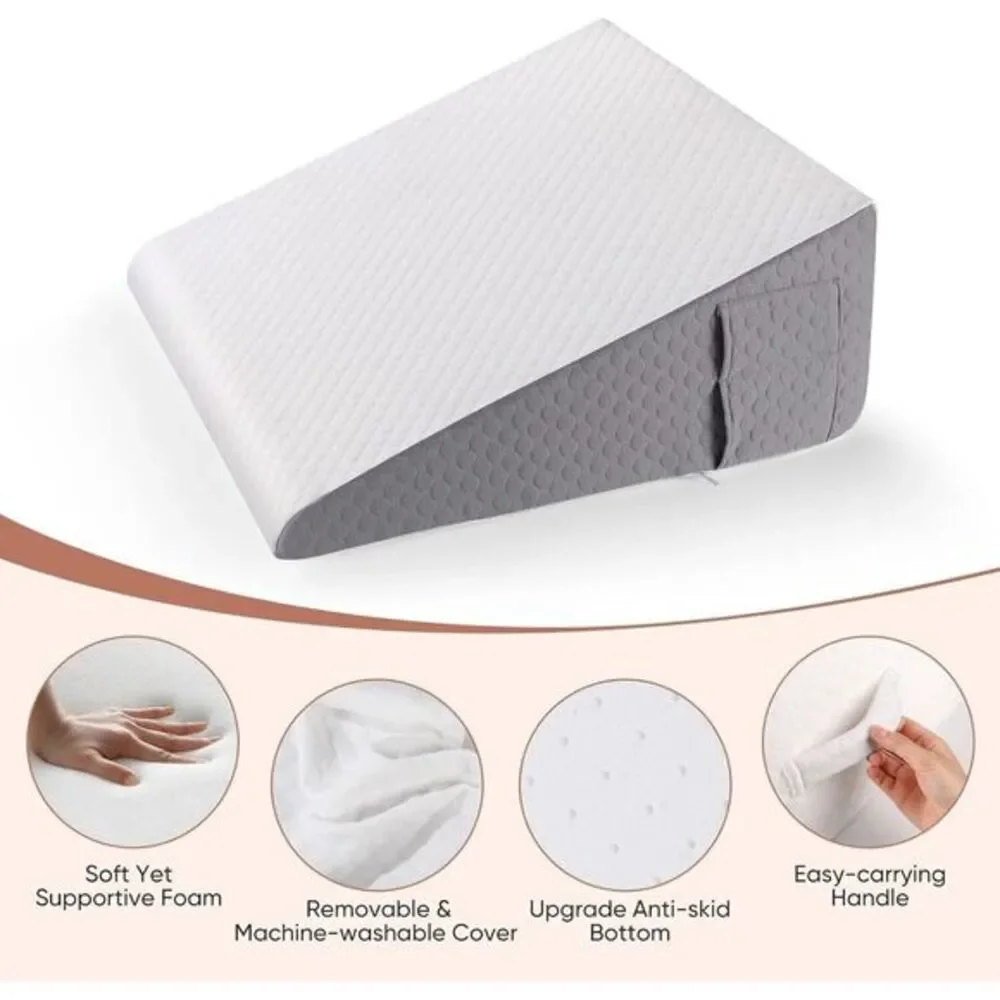 Wedge Pillow for Sleeping Bed Wedge Pillow for after Surgery Triangle Eleva‎ New